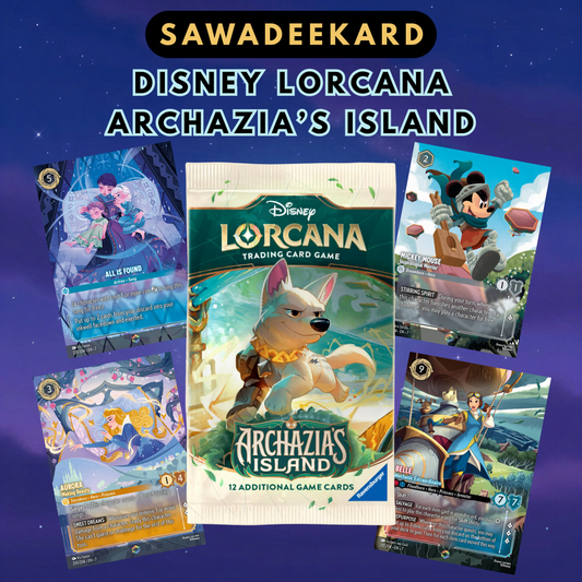 Disney Lorcana Archazia's Island Set 7 English booster pack with 12 trading cards