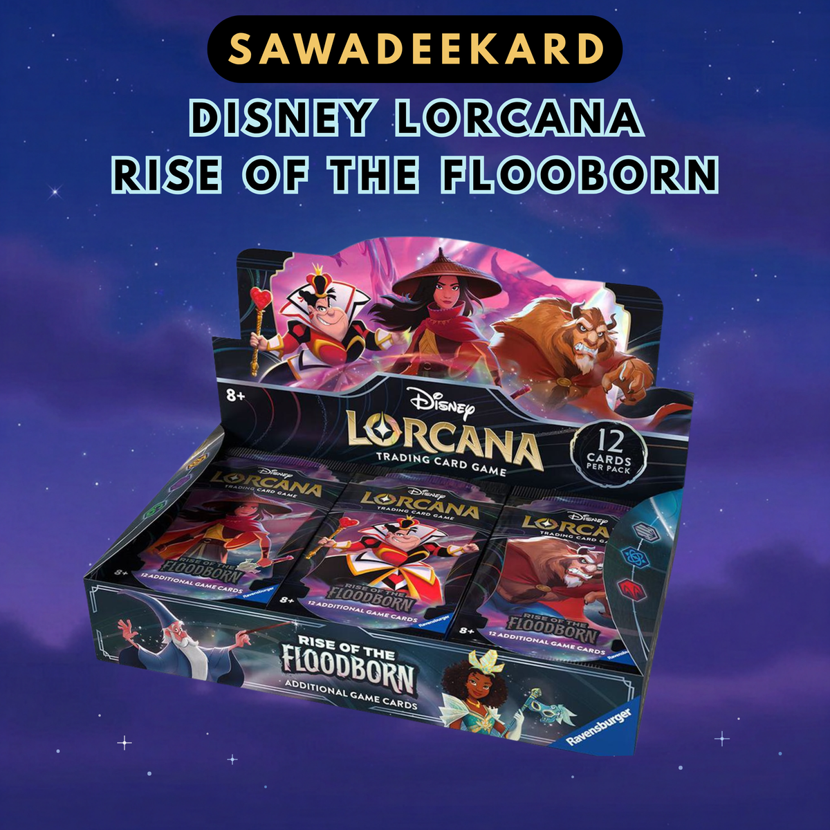 how many packs in a booster box lorcana Disney Rise of the Floodborn & Options:Bundle (9 Packs + 1 foil alt art Card) D23 Promo Set Name: Magic: The