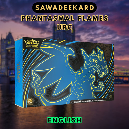 Pokemon TCG Mega Charizard X ex Ultra Premium Collection featuring 18 booster packs, Mega Charizard X ex promo card, Oricorio ex promo card, playmat, sleeves and deck box