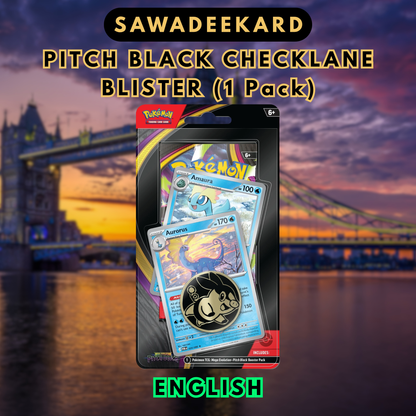 Pokémon TCG Mega Evolution Pitch Black Amaura Evolution Line foil promo card from the Checklane Blister