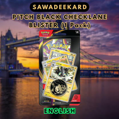 Pokémon TCG Mega Evolution Pitch Black Shinx Evolution Line foil promo card from the Checklane Blister