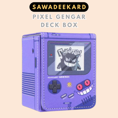 Pixel Gengar Gameboy style Pokemon TCG deck box