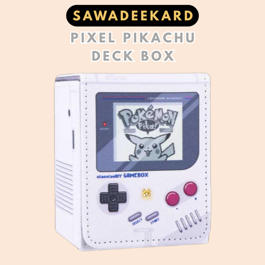 Pixel Pikachu Gameboy style Pokemon TCG deck box