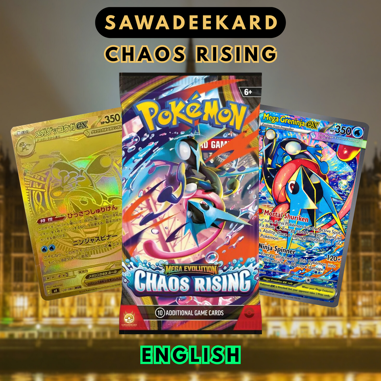 [PRESALE (SWDK GUARANTEE)] [ENG] [Mega ME4.0] Chaos Rising Booster Packs Pokemon TCG
